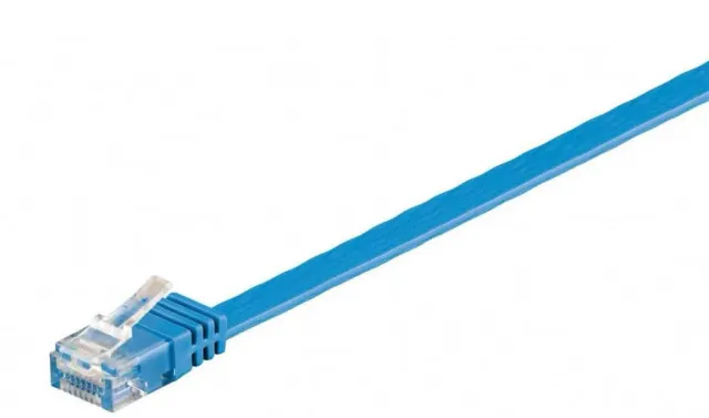 Microconnect CAT6 U/UTP platte netwerkkabel 2 m blauw