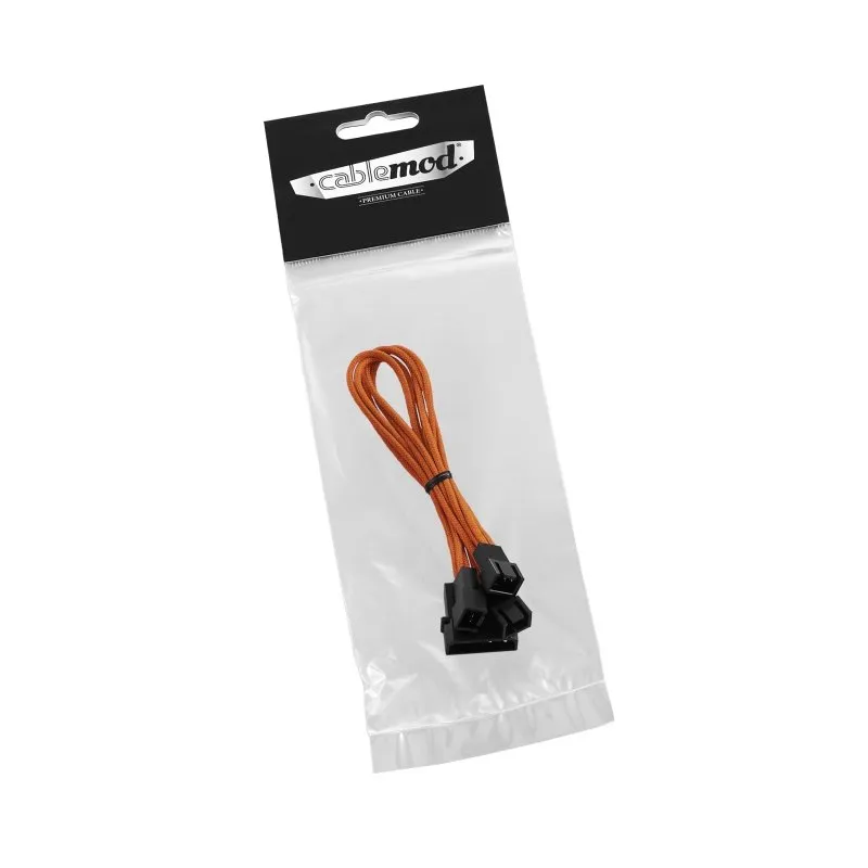CableMod ModFlex Molex naar 3x fan adapter oranje 60cm