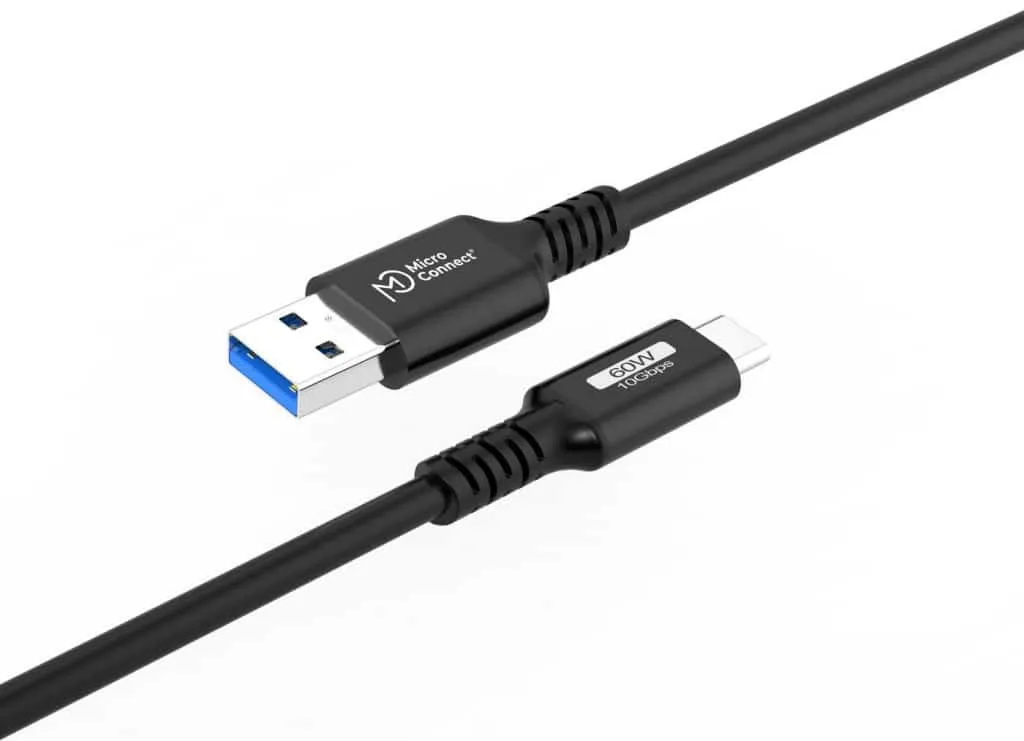 Microconnect Premium USB-C naar USB-A kabel 5m 60W
