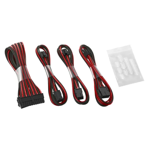 CableMod Classic 6+6 Pin kabel extensionset zwart-rood