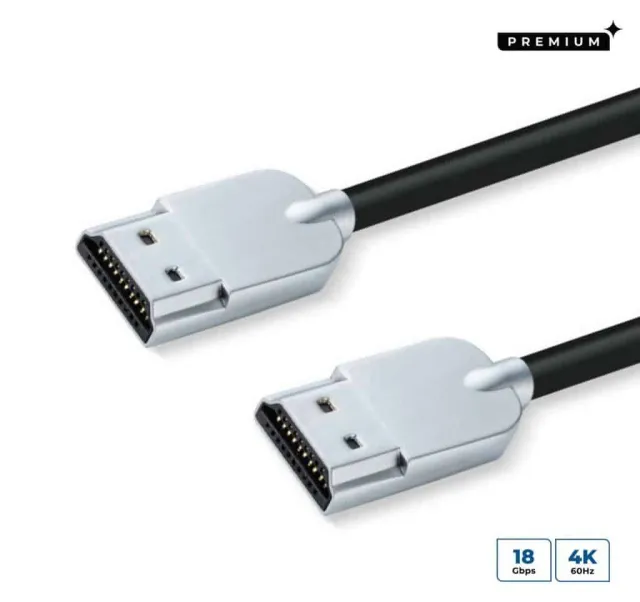 Microconnect Premium HDMI 2.0 kabel 1,5m zwart slim