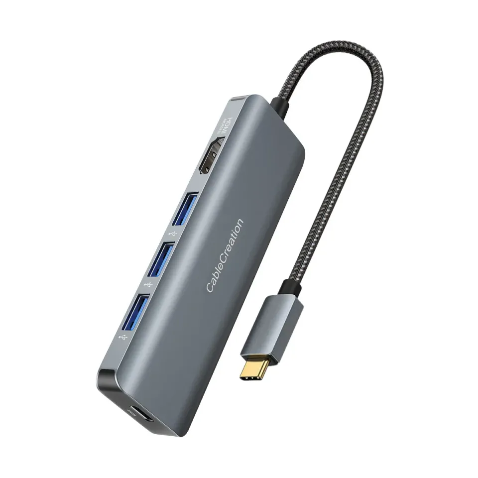 CableCreation 5-in-1 USB-C hub HDMI 4K 60Hz 100W