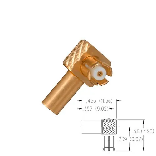 T.E.G. MCX crimp stekker haaks male reverse RG316