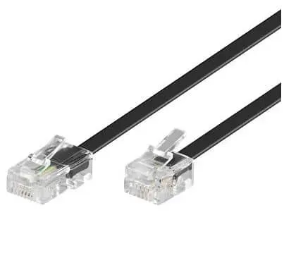 Microconnect RJ11 naar RJ45 telefoonkabel 15m zwart