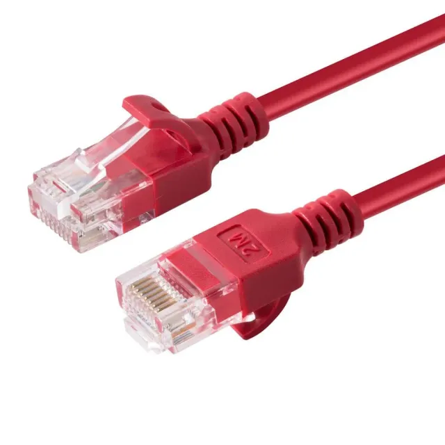 Microconnect CAT6a U/UTP Slim netwerkkabel 1.5m rood
