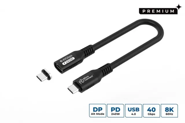 Microconnect Premium USB4 USB-C kabel 0,15m 240W