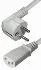 T.E.G. Haakse Schuko CEE 7/7 naar C13 kabel 5 m grijs